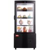VEVOR Refrigerated Display Case, 3 Cu.Ft./85L Countertop Pastry Display Case, 3-Tier Commercial Display Refrigerator with LED Lighting, TURBO Cooling