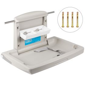 VEVOR Horizontal Baby Changing Table Wall-mounted Baby Diaper Changing Station Vertical Fold Down Baby Changing Table