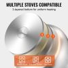 VEVOR Dumpling Steamer Stainless Steel 5 Titer for for Cook Soup, Noodles, Fishes Work with Gas Electric Grill Stove Top, Dia 30cm/11.8incht