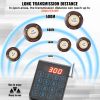 VEVOR Restaurant Pager System, Wireless 500m Long Range Lineup Waiting Queue Signal, Guest Customer Calling Beepers with Vibration & Flashing
