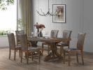 Mid Century Modern Dining Table Set for 7,Rectangular Table and 6 Kitchen Room Chairs,7 Piece Kitchen Table Set for Dining Room