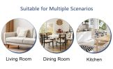Table and chair set.63"x35.4" White Marble-Patterned MDF Dining Table Set with 4 Armless White PU Chairs.The backrest of the dining chair is designed
