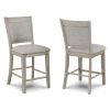 6pc Dining Set Contemporary Farmhouse Style Counter Height w 20-Inch Lazy Susan All Gray Finish Upholstered Chairs Bench Wooden Wood Veneers Solid Woo