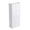 VEVOR 72" Kitchen Pantry Storage Cabinet, Freestanding Utility Cabinets with Doors, Drawer and 3 Adjustable Shelves