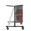 VEVOR Folding Chair Cart, Single Layer Mobile Stackable Chair Dolly, Storage Rack Trolley with 265 Lbs Capacity to Store 42 Chairs