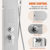 VEVOR Shower Panel System, 5 Shower Modes, LED Shower Panel Tower, Rainfall, Waterfall, 2 Body Massage Jets, Tub Spout