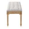 VEVOR Upholstered Bench, 16"W Ottoman Bench, End of Bed Bench with Foam Padded Cushion and Rubberwood Legs