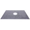 VEVOR Shower Curb Kit, 48"x72" Watertight Shower Curb Overlay with 4" PVC Central Bonding Flange, 4" Stainless Steel Grate