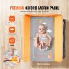 VEVOR Baby Changing Table, Folding Diaper Changing Station with Lockable Wheels, Portable Changing Table 3-level Adjustable Heights