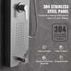 VEVOR Shower Panel System, 5 Shower Modes, LED Shower Panel Tower, Rainfall, Waterfall, 2 Body Massage Jets, Tub Spout