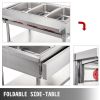 VEVOR Commercial Electric Food Warmer 5 Pot Steam Table Food Warmer 18 Quart/Pan with Lids with 7 Inch Cutting Board Food Grade Stainless Steel Steam