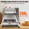 VEVOR Pizza Dough Roller Sheeter, 3-15 Inch Automatic Commercial Pizza Press, 390W Electric 260 Per Hour Dough Roller