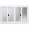 VEVOR Concession Window 53"x33", Aluminum Alloy Food Truck Service Window with 4 Horizontal Sliding Windows & Awning Door & Drag Hook