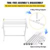 VEVOR Pool Towel Rack, 5 Bar, White, Freestanding Outdoor PVC T-Shape Poolside Storage Organizer, Include 8 Towel Clips, Mesh Bag, Hook