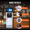 VEVOR Commercial Ice Cream Machine, 10.6 QT/H Yield, 1000W Single Flavor Countertop Soft Serve Ice Cream Maker, 4L Hopper 1.6L Cylinder