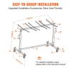 VEVOR Folding Chair Cart, Single Layer Mobile Stackable Chair Dolly, Storage Rack Trolley with 265 Lbs Capacity to Store 42 Chairs