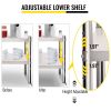 VEVOR Double Overshelf, Double Tier Stainless Steel Overshelf, 60 in. Length x 12 in. Width Double Deck Overshelf