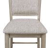 6pc Dining Set Contemporary Farmhouse Style Counter Height w 20-Inch Lazy Susan All Gray Finish Upholstered Chairs Bench Wooden Wood Veneers Solid Woo