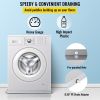 VEVOR 27 x 25 x 2.5 Inch Washing Machine Pan 304 Stainless Steel Washing Machine Drain Pan 18 GA Thickness Heavy Duty Compact Washer Drip Tray with Dr