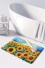 Kansas Sunflowers in Watercolor Memory Foam Kitchen Mat Machine Washable Anti-Fatigue Mat Cushion Comfort Bath Mat or Kitchen Rug
