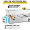 VEVOR Refrigerated Condiment Prep Station, 40-Inch, 7.8Qt Sandwich Prep Table w/ 1 1/3 Pan & 4 1/6 Pans