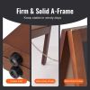 VEVOR A Frame Chalkboard Sign, Double-Sided Sidewalk Signs, Freestanding Vintage Wooden Chalk Board with Chalks & Magnetic Eraser
