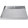 VEVOR 32 x 30 x 2.5 Inch Washing Machine Pan 18 GA Thickness 304 Stainless Steel Heavy Duty Compact Washer Drip Tray with Drain Hole & Hose Adapter