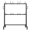 VEVOR Folding Chair Cart, Double Layer Mobile Stackable Chair Dolly, Storage Rack Trolley with 530 Lbs Capacity to Store 84 Chairs