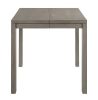 6pc Dining Set Contemporary Farmhouse Style Counter Height 18" Expandable Leaf Table Gray Finish Upholstered Chairs Bench Wooden Solid Wood Dining Roo