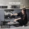 VEVOR Electric Roaster Oven, 20 QT Turkey Roaster Oven with Self-Basting Lid, 1450W Roaster Oven with Defrost & Warm Function, Adjustable Temperature