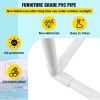 VEVOR Pool Towel Rack, 5 Bar, White, Freestanding Outdoor PVC Trapedozal Poolside Storage Organizer, Include 8 Towel Clips, Mesh Bag, Hook