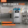 VEVOR Commercial Ice Cream Machine, 21-31 L/H Yield, 1800W 3-Flavor Freestanding Soft Serve Ice Cream Maker, 2 x 5.5L Stainless Steel Cylinder