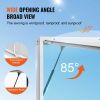 VEVOR Concession Window 60"x36", Aluminum Alloy Food Truck Service Window with Triple Sliding Windows & Awning Door & Drag Hook