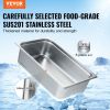 VEVOR 6 Pack Hotel Pans, Full Size Anti-Jam Steam Pan, 0.8mm Thick Stainless Steel Restaurant Steam Table Pan, 6-Inch Deep Commercial Table Pan
