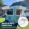 VEVOR Concession Window 60"x36", Aluminum Alloy Food Truck Service Window with Triple Sliding Windows & Awning Door & Drag Hook