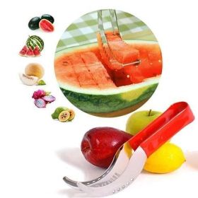 t6WOWZY RED/STELL Watermelon or any Melon Slicer and Cake With Mellon Baller And Fruit Carver (Style: Wowzy - All Steel)