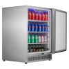 VEVOR 24 inch Indoor/Outdoor Beverage Refrigerator, 185QT Undercounter or Freestanding Beverage Fridge