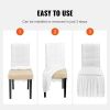 VEVOR Stretch Spandex Folding Chair Covers, Universal Fitted Chair Cover with Skirt, Removable Washable Protective Slipcovers, for Wedding, Holiday