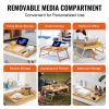 VEVOR Bed Tray Table with Foldable Legs & Media Slot, Bamboo Breakfast Tray for Sofa, Bed, Eating, Snacking, and Working