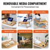 VEVOR Bed Tray Table with Foldable Legs & Media Slot, Bamboo Breakfast Tray for Sofa, Bed, Eating, Snacking, and Working