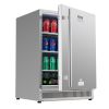 VEVOR 24 inch Indoor/Outdoor Beverage Refrigerator, 185QT Undercounter or Freestanding Beverage Fridge